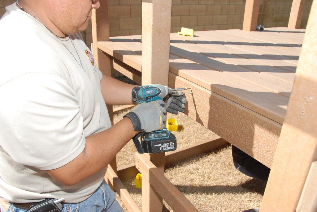 Decking installation project in London